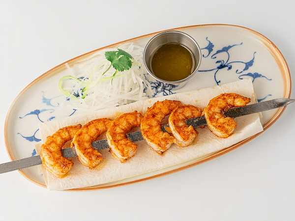 Шашлык из креветок