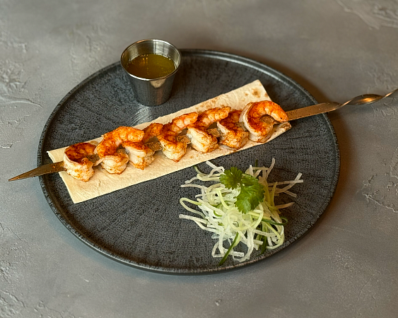 Шашлык из креветок