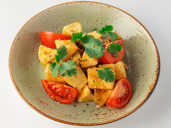 Хрустящие баклажаны в соусе чили